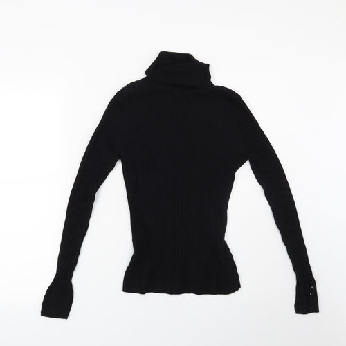 New Look Womens Black Striped  Pullover Jumper Size 12