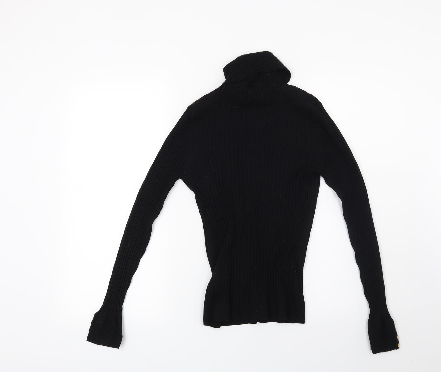 New Look Womens Black Striped  Pullover Jumper Size 12
