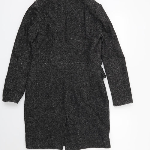 H&M Womens Black   Overcoat Coat Size 6