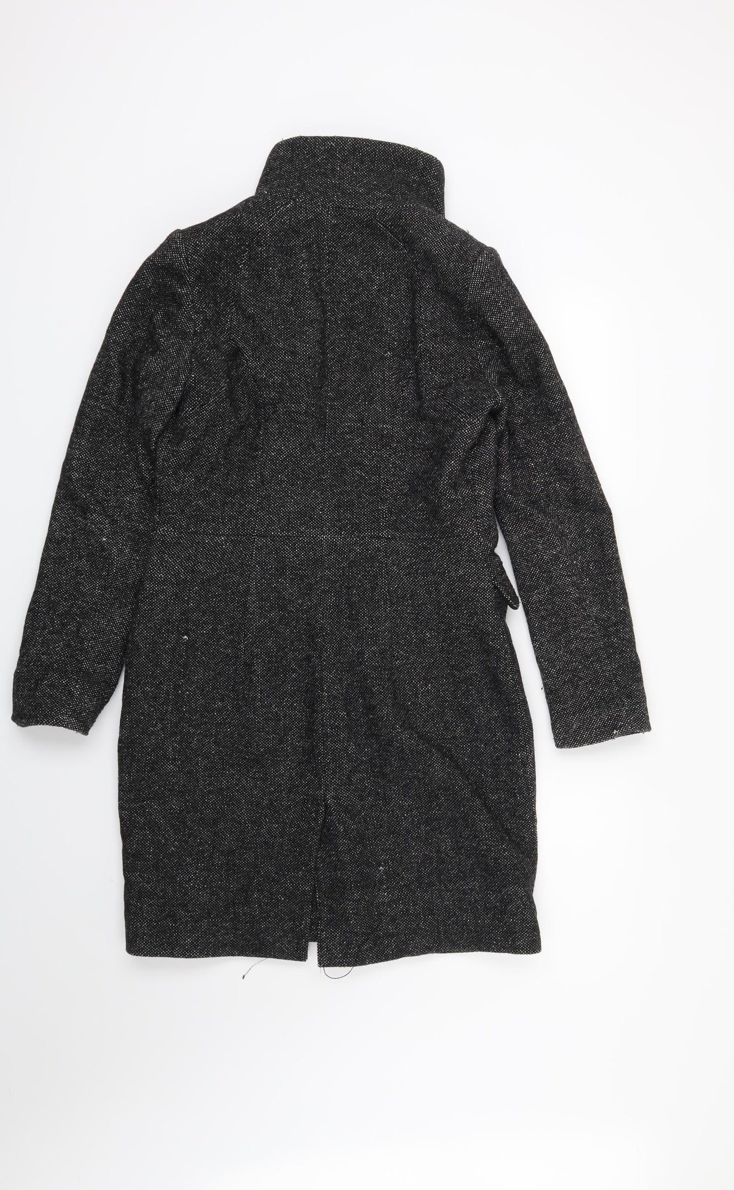 H&M Womens Black   Overcoat Coat Size 6