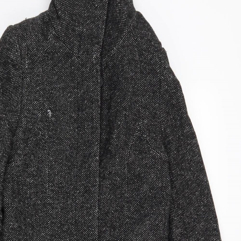 H&M Womens Black   Overcoat Coat Size 6