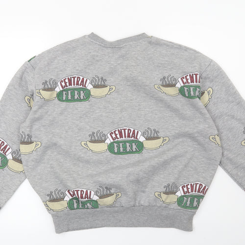 Primark Womens Grey   Pullover Sweatshirt Size 10  - Friends Central Perk