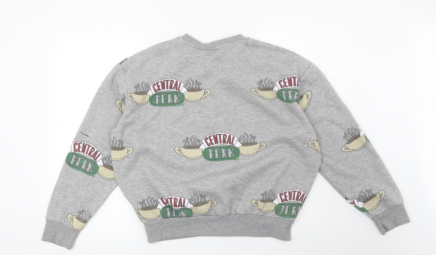 Primark Womens Grey   Pullover Sweatshirt Size 10  - Friends Central Perk