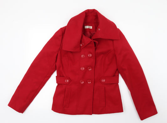 Front view of George women’s red jacket, size UK 12