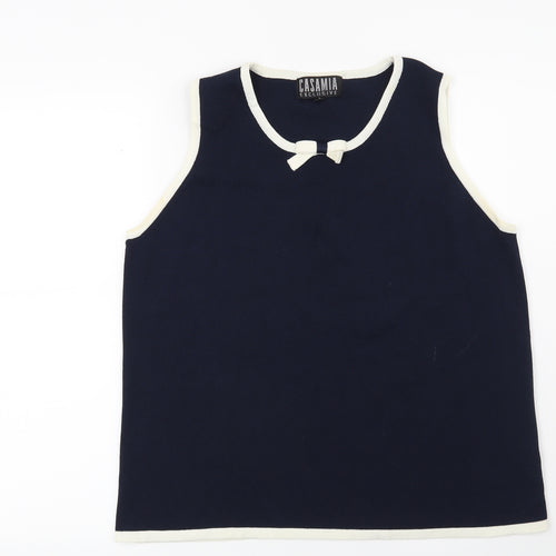 Casamia Womens Blue   Basic Blouse Size L