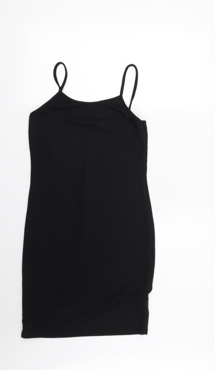 Preworn Womens Black   T-Shirt Dress  Size 10