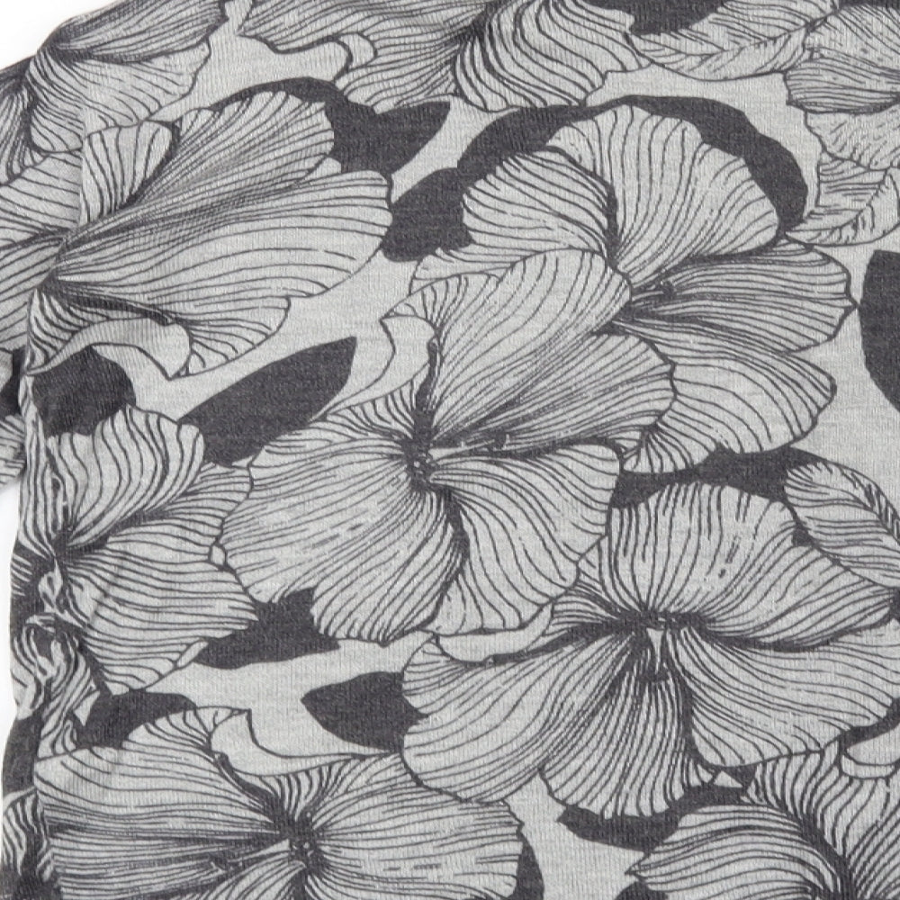 Marks and Spencer Womens Grey Floral  Pullover Jumper Size S