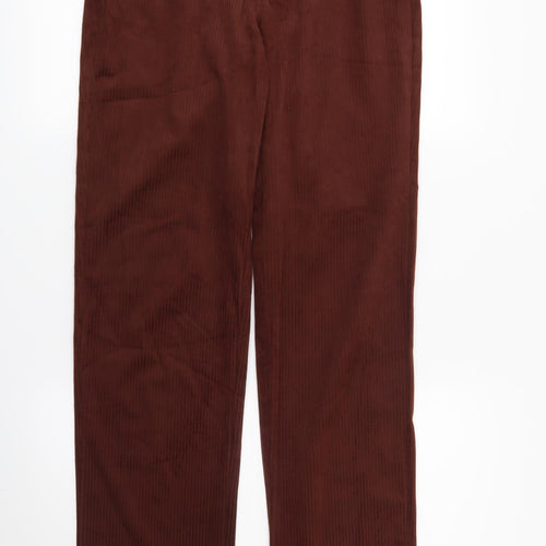 Preworn Womens Brown Striped  Trousers  Size 8 L28 in