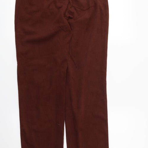 Preworn Womens Brown Striped  Trousers  Size 8 L28 in