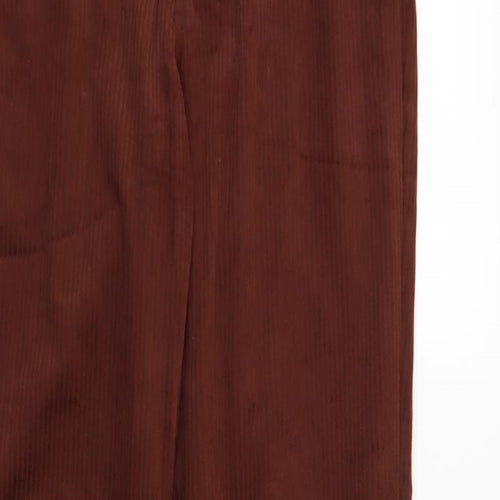 Preworn Womens Brown Striped  Trousers  Size 8 L28 in