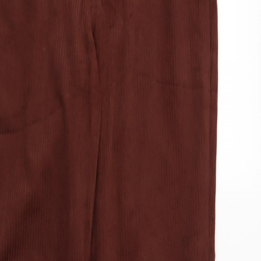 Preworn Womens Brown Striped  Trousers  Size 8 L28 in