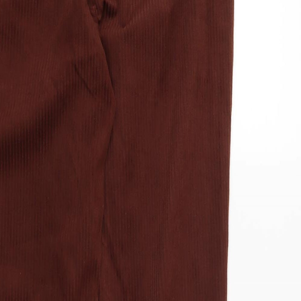 Preworn Womens Brown Striped  Trousers  Size 8 L28 in