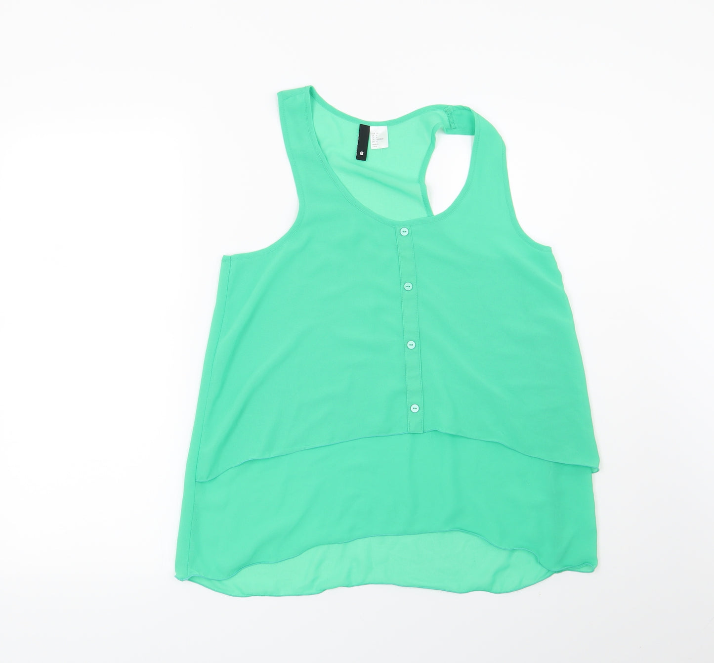 H&M Womens Green   Basic Blouse Size 8