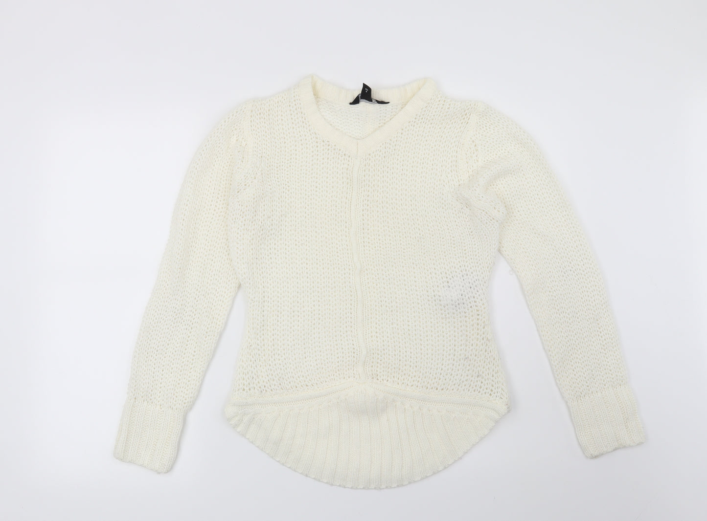 Miso Womens White   Pullover Jumper Size 10