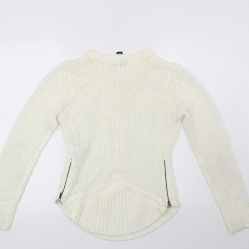 Miso Womens White   Pullover Jumper Size 10