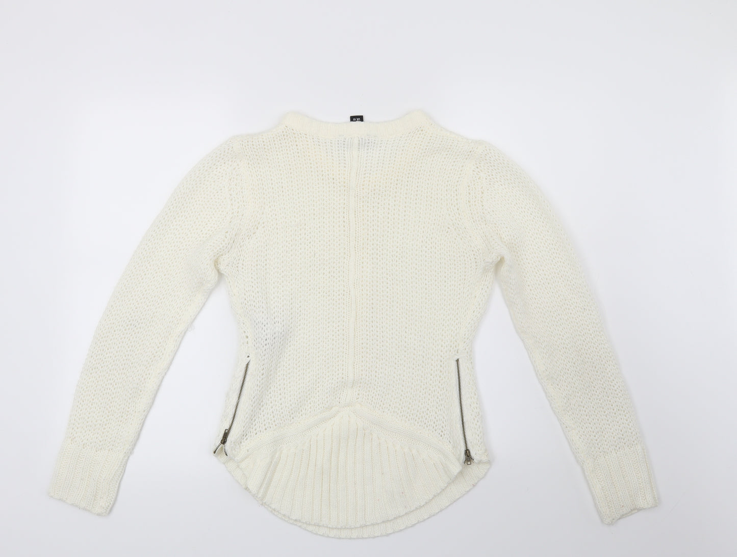 Miso Womens White   Pullover Jumper Size 10