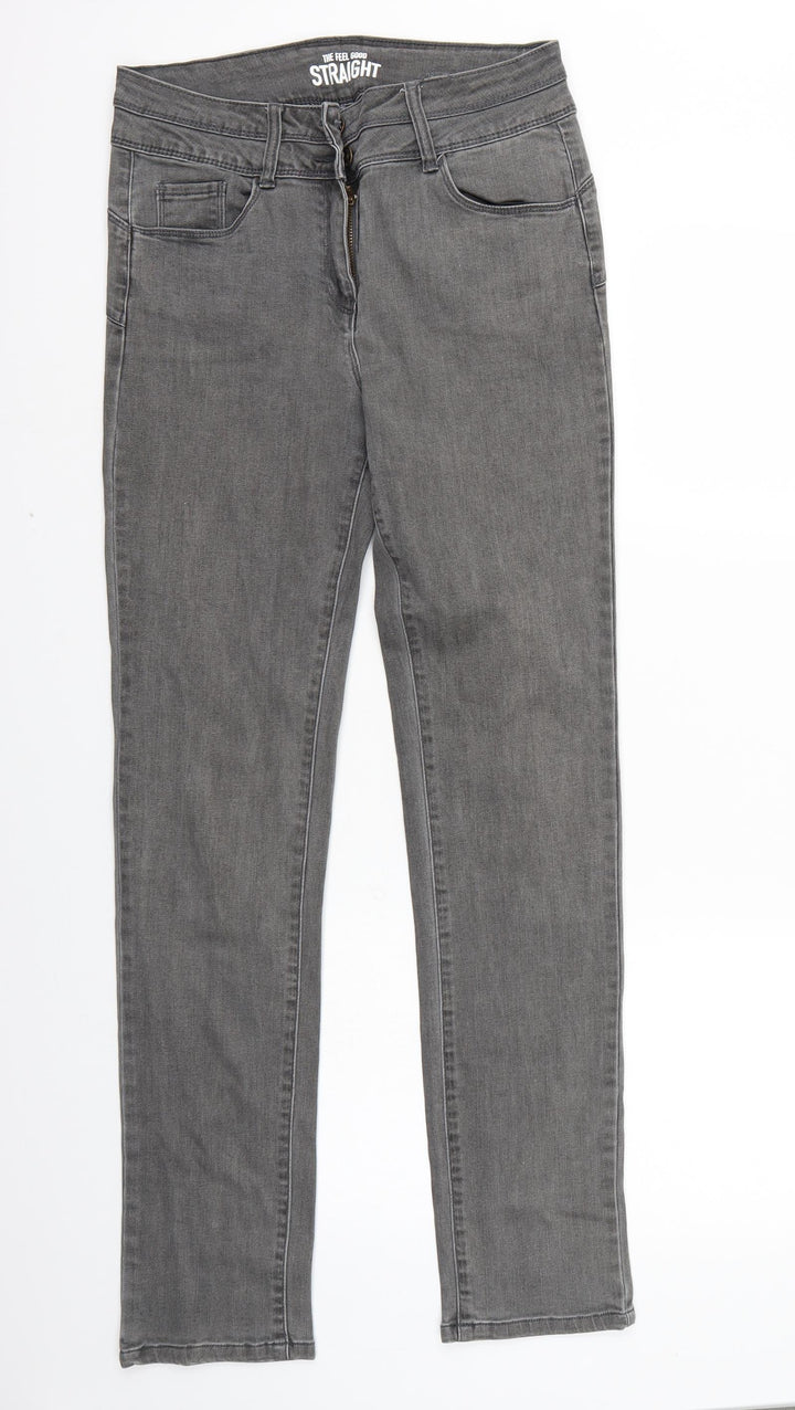 Preworn Womens Grey   Straight Jeans Size 39 in L31 in