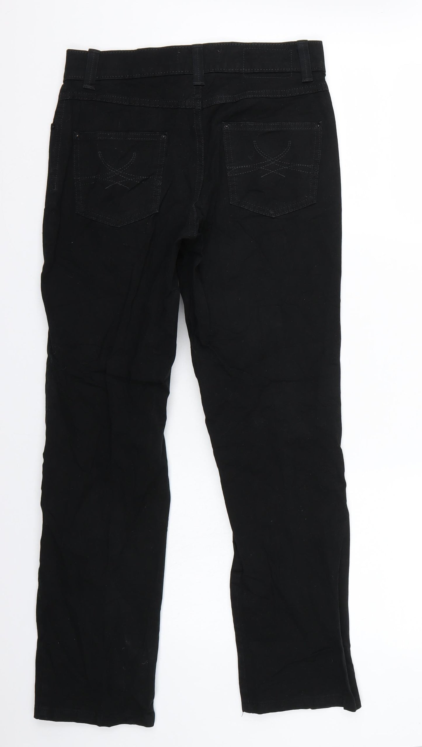 Marks and Spencer Womens Black   Straight Jeans Size 8 L27 in