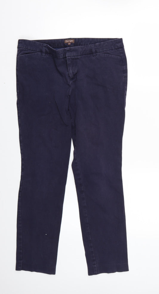 Front view of Phase Eight women’s blue cropped jeans, size UK 12, 27-inch leg