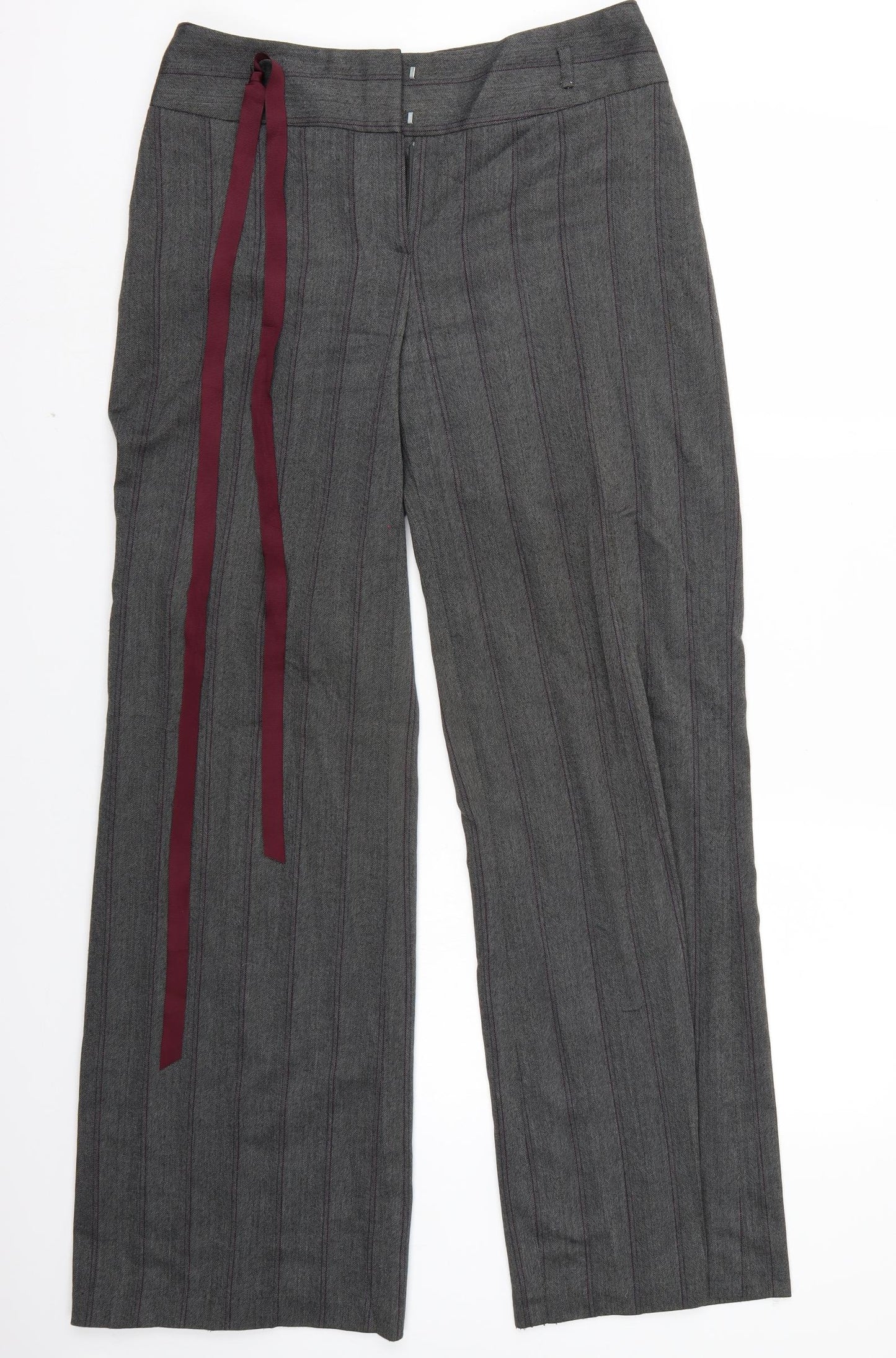 Wallis Womens Grey   Trousers  Size 10 L31 in