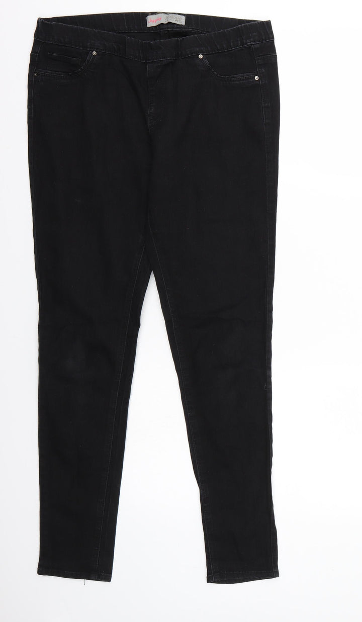Denim & Co. Womens Black Skinny Jeans Size 10 L29 in