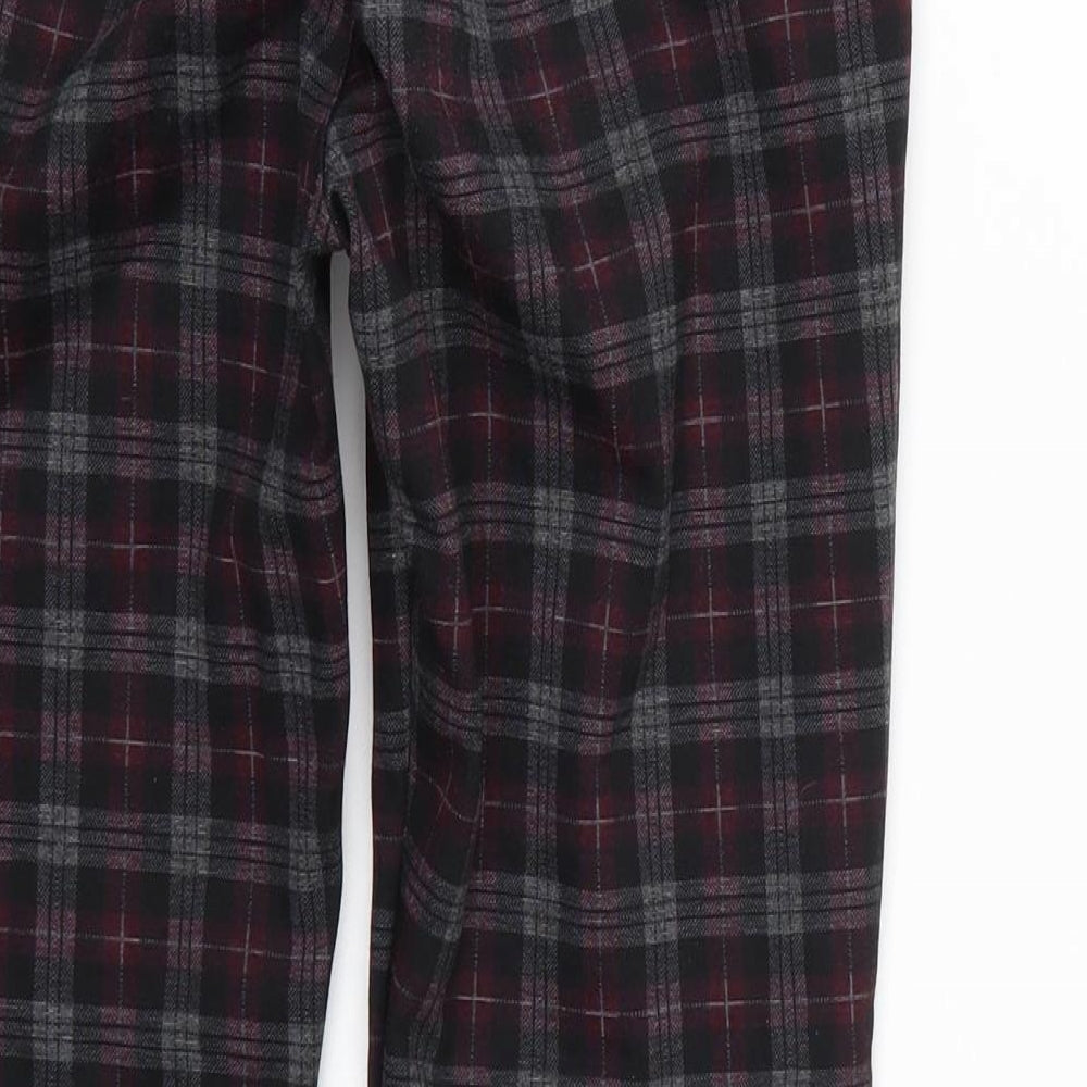 L olive verte Womens Black Check  Trousers   L27 in