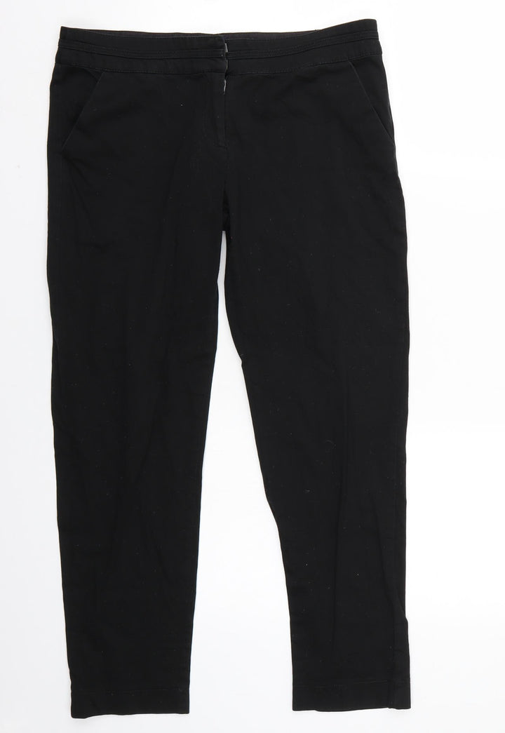 Fusion Womens Black Trousers Size 12 L26 in