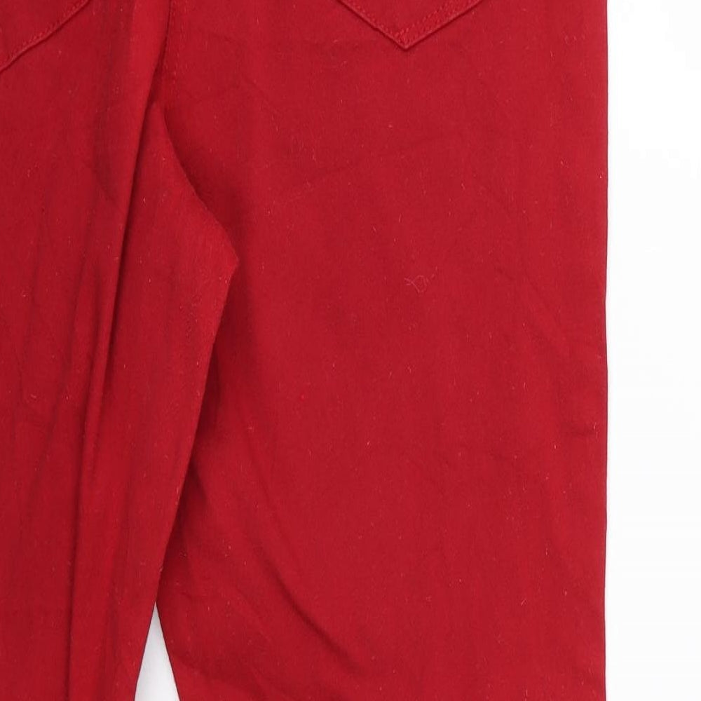 M&Co Womens Red   Straight Jeans Size 16 L27 in