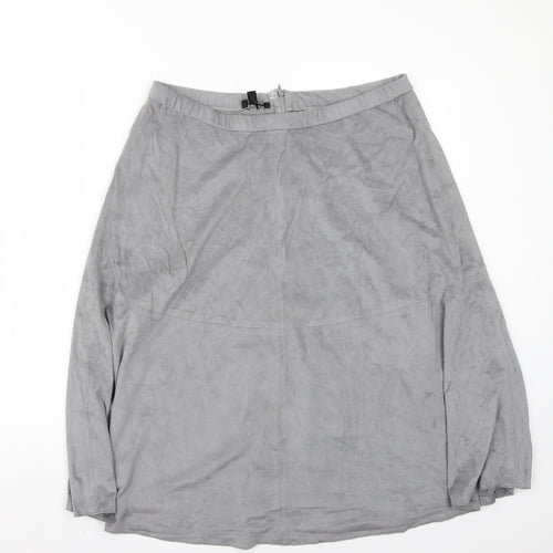 Pomodoro Womens Grey   A-Line Skirt Size 16