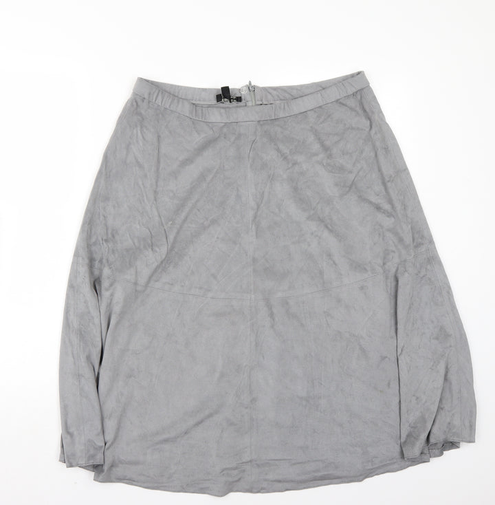 Pomodoro Womens Grey   A-Line Skirt Size 16