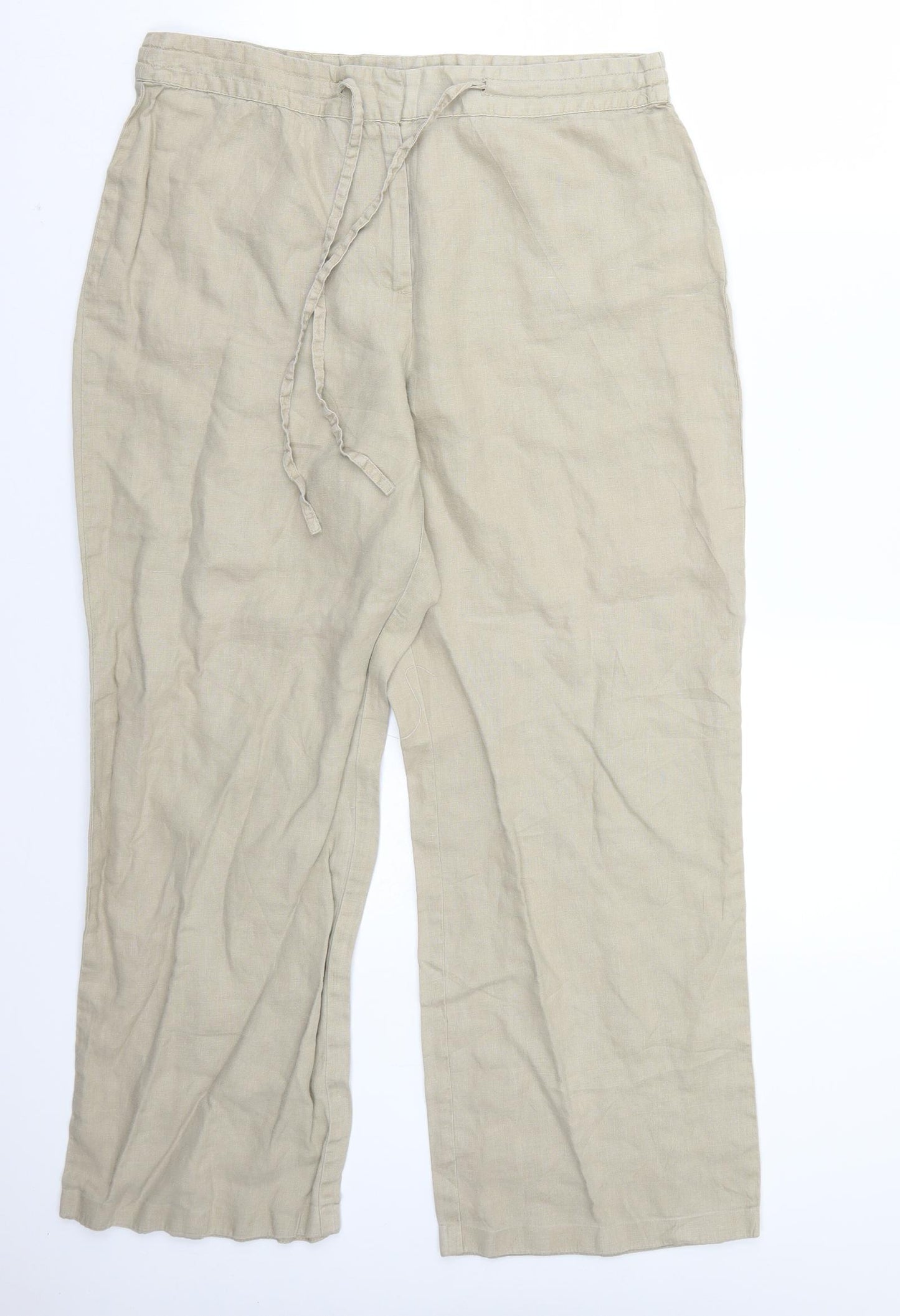 Cotton Traders Womens Beige   Trousers  Size 14 L27 in