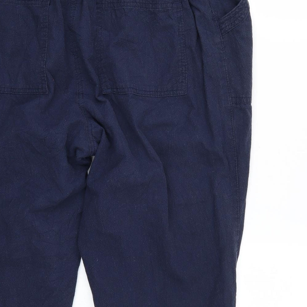 Yours Womens Blue   Cropped Trousers Size 18