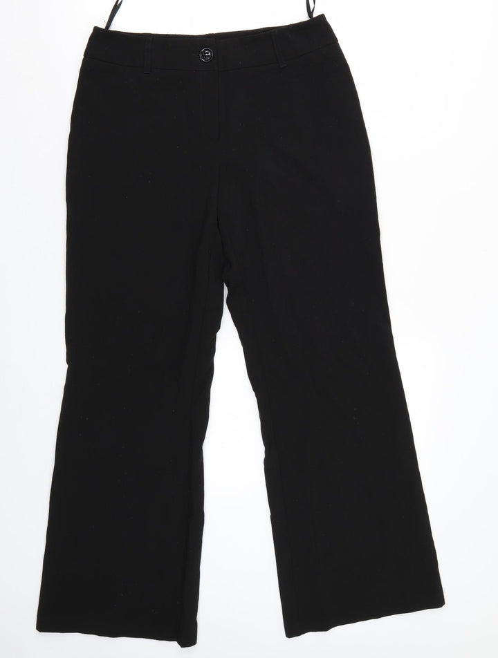 Debenhams Womens Black Trousers Size 10 L27 in