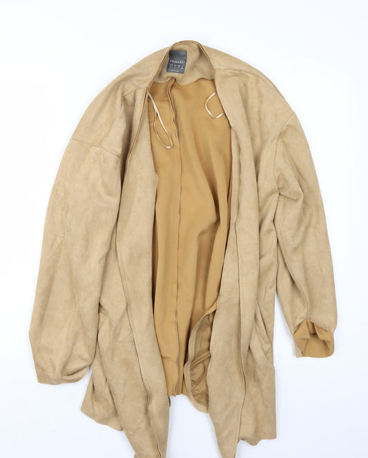 Front view of Primark women’s beige jacket coat, size UK 10