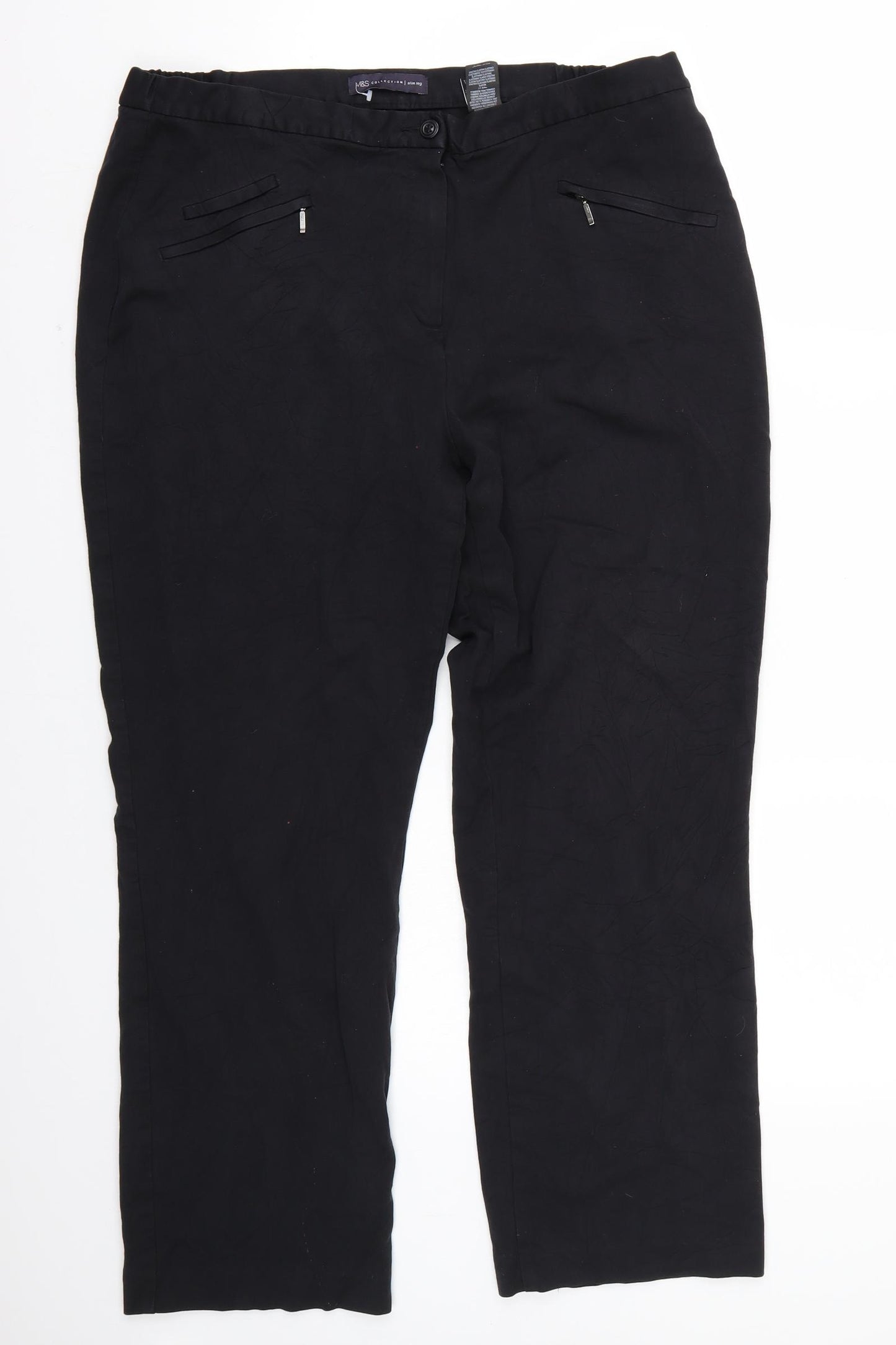 Marks and Spencer Womens Blue   Trousers  Size 16 L26 in