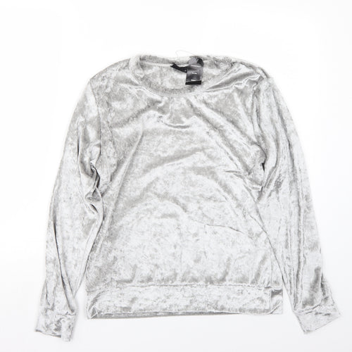 Su Womens Silver   Basic T-Shirt Size S