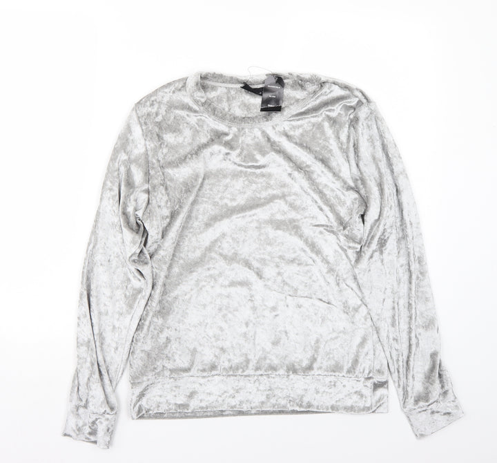 Su Womens Silver   Basic T-Shirt Size S