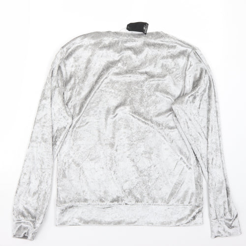 Su Womens Silver   Basic T-Shirt Size S
