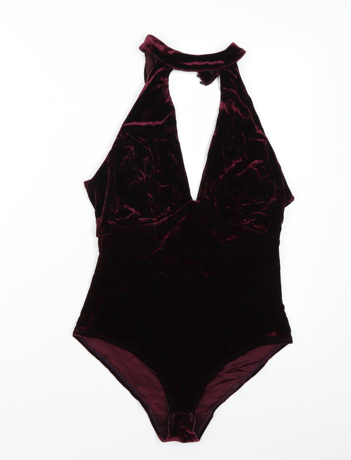 Newlook Womens Purple Bodysuit One-Piece Size 12