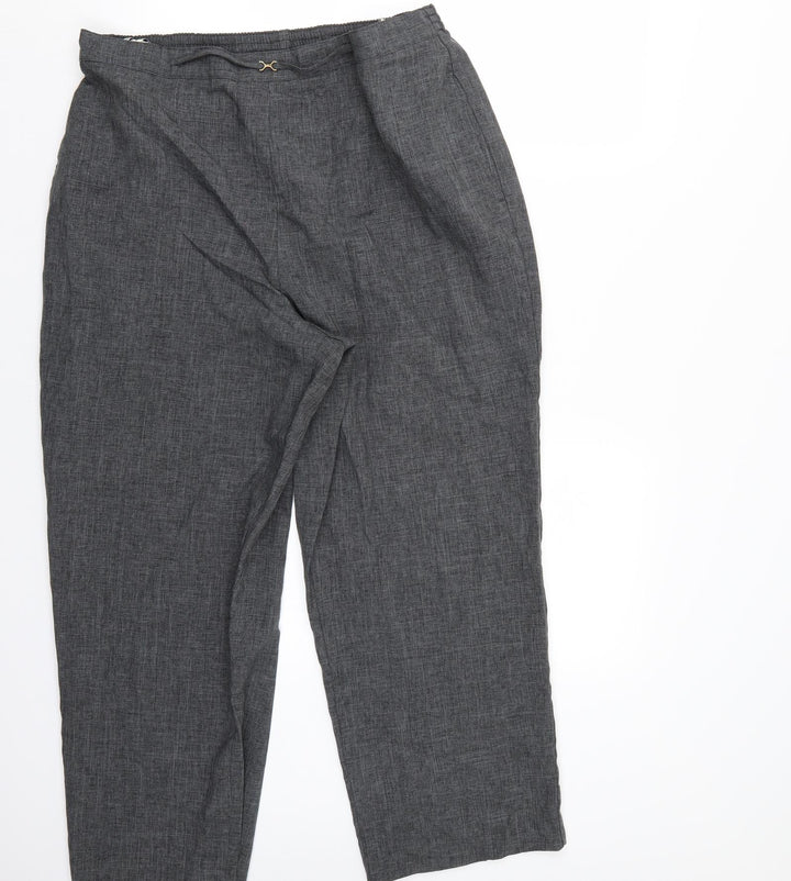 BHS Womens Grey Trousers Size 16 L26 in