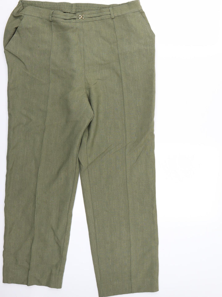 Marks and Spencer Womens Green   Trousers  Size 16 L26 in