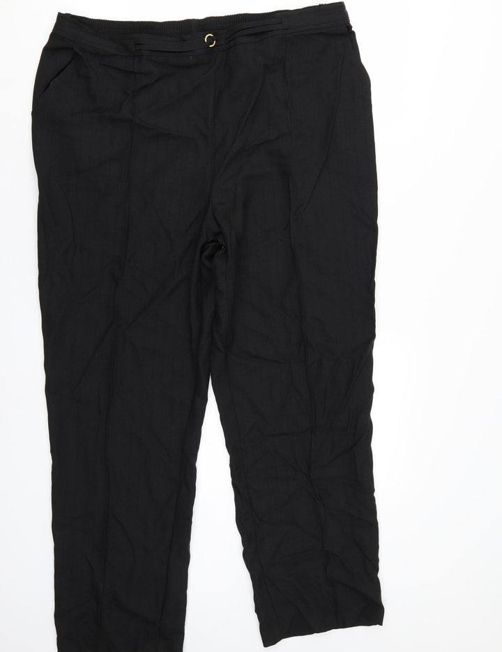 Marks and Spencer Womens Black   Trousers  Size 18 L26 in