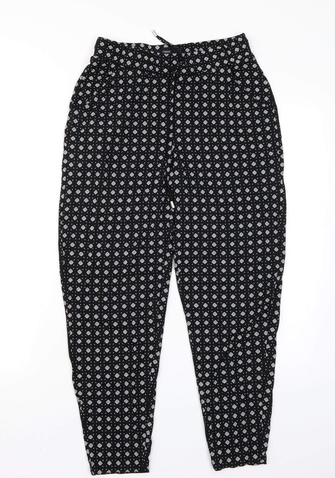 NEXT Womens Black   Bloomer Trousers Size 8 L25 in