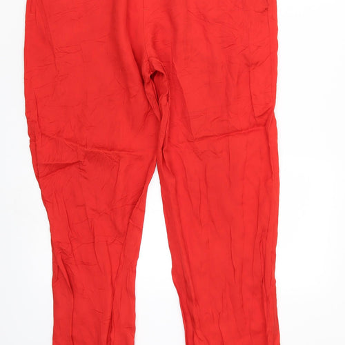 H&M Womens Orange   Trousers  Size 10 L28 in