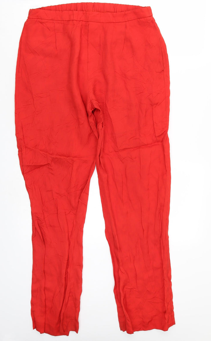 H&M Womens Orange   Trousers  Size 10 L28 in