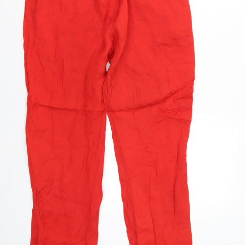 H&M Womens Orange   Trousers  Size 10 L28 in