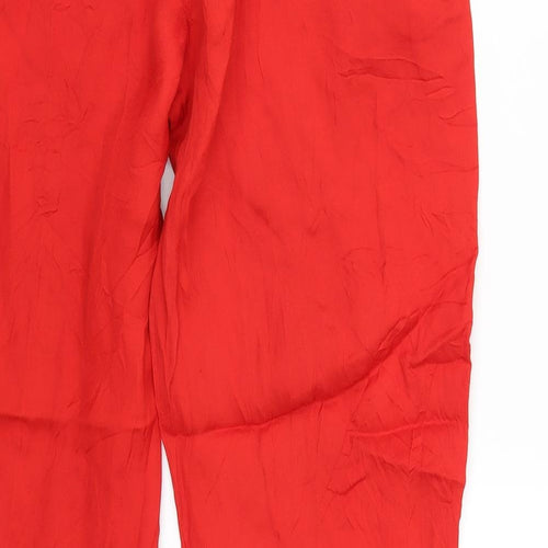 H&M Womens Orange   Trousers  Size 10 L28 in
