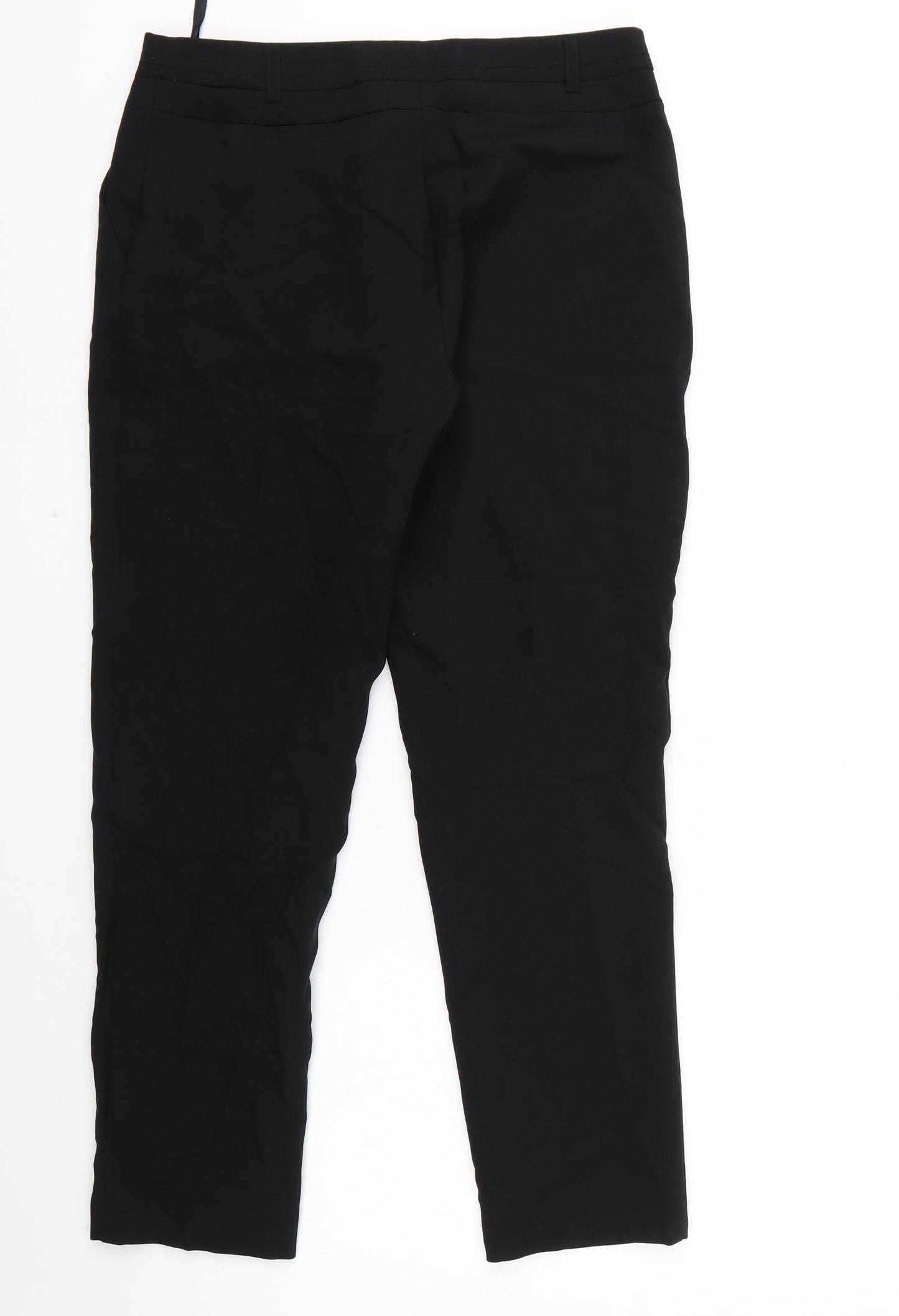 Peacocks Womens Black   Trousers  Size 10 L27 in