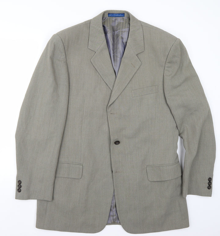 r i collection Mens Grey Jacket Suit Jacket Size 42
