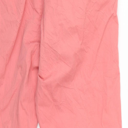 Marks and Spencer Womens Pink  Chambray Trousers  Size 14 L25 in